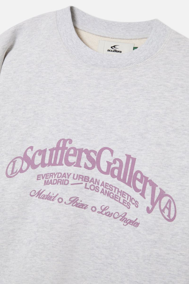 Scuffers Gallery Sweatshirt Grey | US EX775647A6