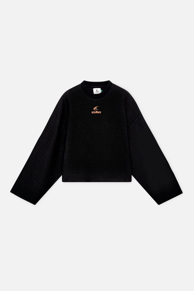 Scuffers Garden Sweatshirt Black | US FF243014P9