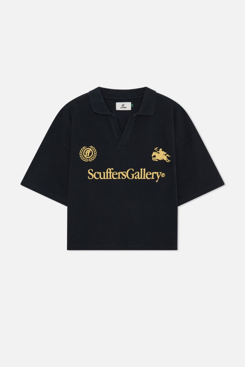 Scuffers Glory Polo Shirt Black | US FM348544Q3