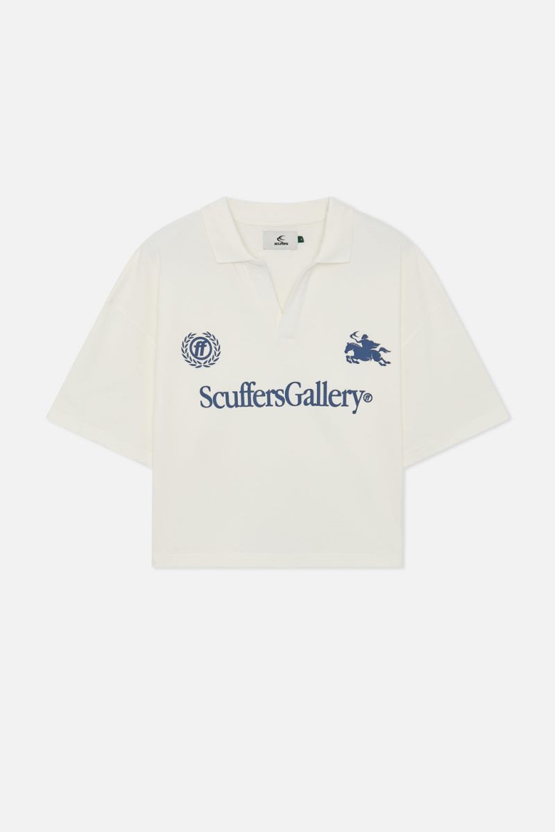 Scuffers Glory Polo Shirt Ecru | US FQ596799J0