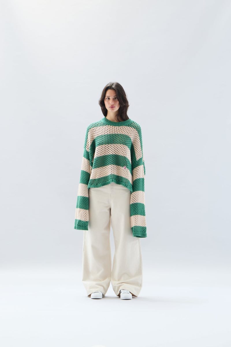 Scuffers Hammmock Knit Sweater Green | US JF027972Q5