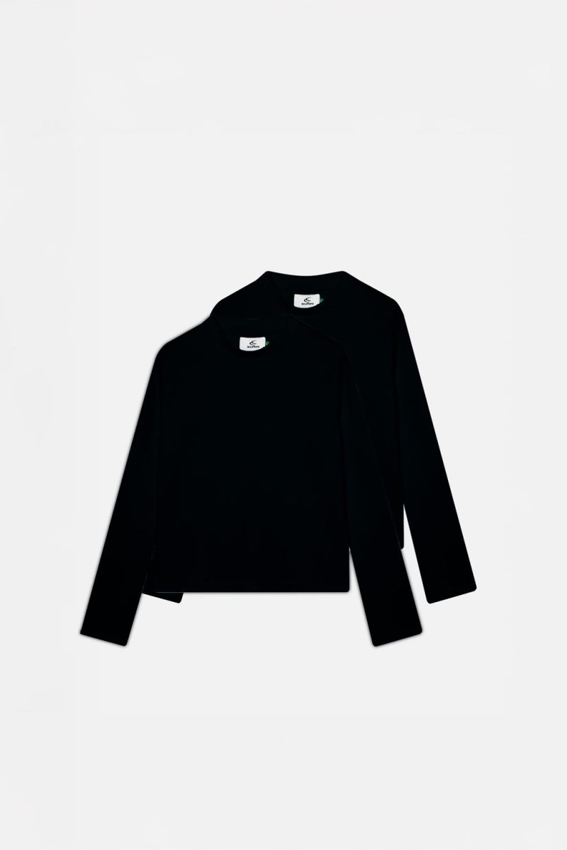 Scuffers Interlock T-shirt Pack Long Sleeve Black | US PN574177C5