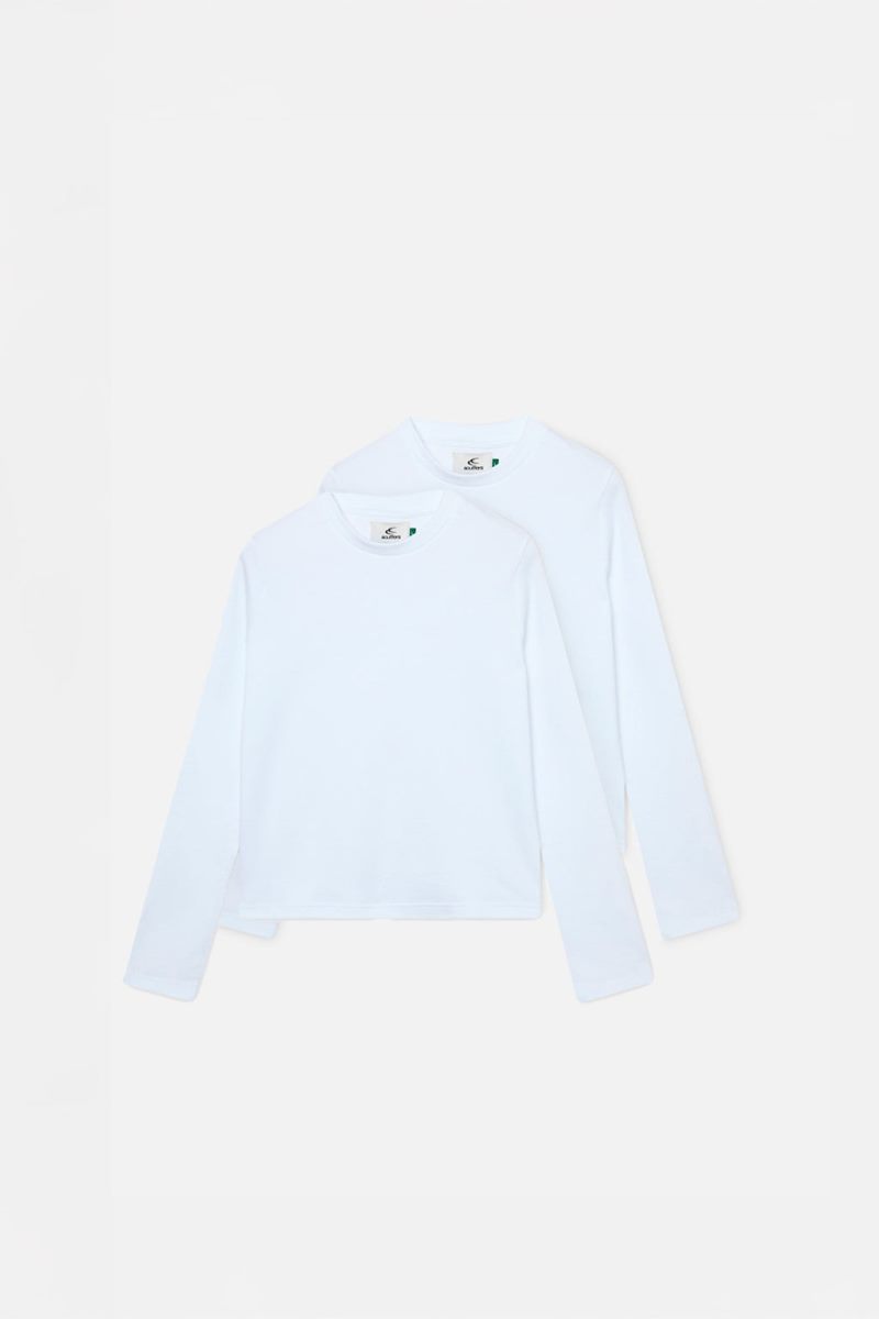 Scuffers Interlock T-shirt Pack Long Sleeve White | US KK319511F8