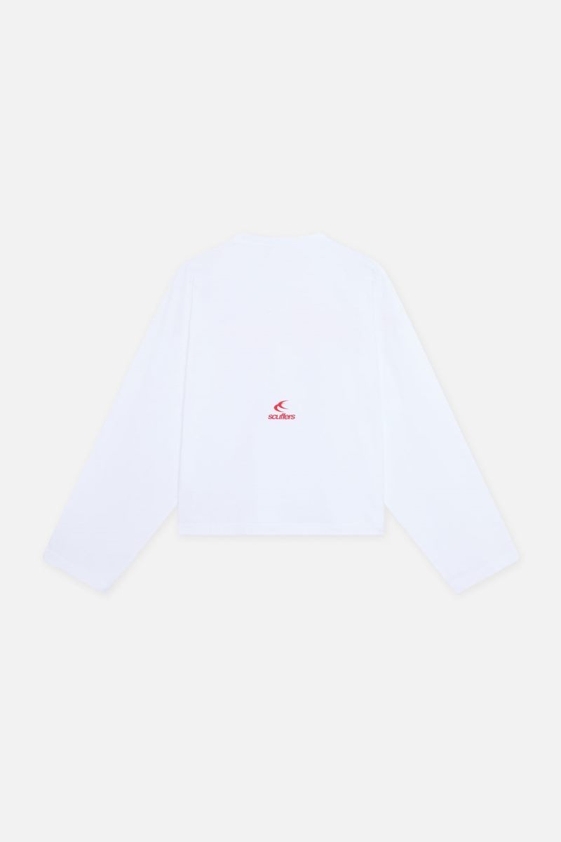 Scuffers Internet Long Sleeve White | US FS733393S1