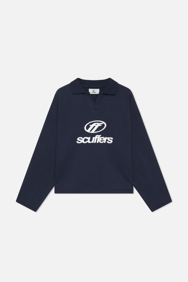 Scuffers Italic Polo Shirt Navy | US ZM894729Z0