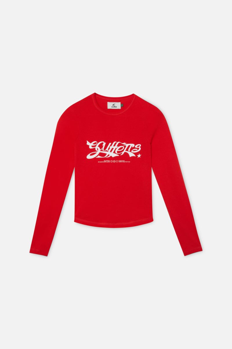 Scuffers Janeiro Long Sleeve Red | US XF663346R9