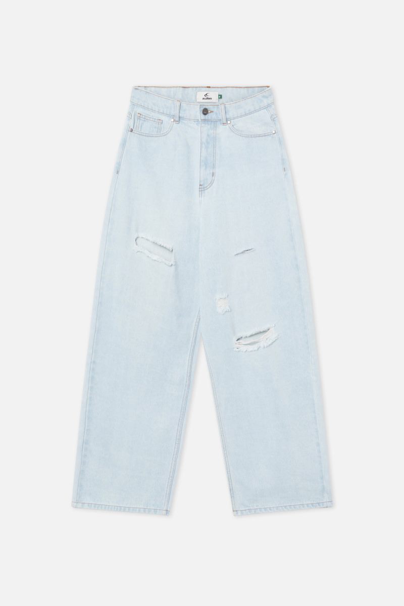 Scuffers Jumbo Ripped Pants Light Blue | US QO856095T6