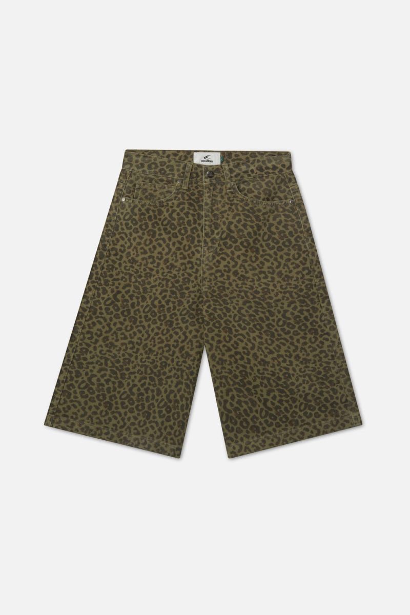 Scuffers Jumbo Shorts Green Leopard | US ZN140594Z1