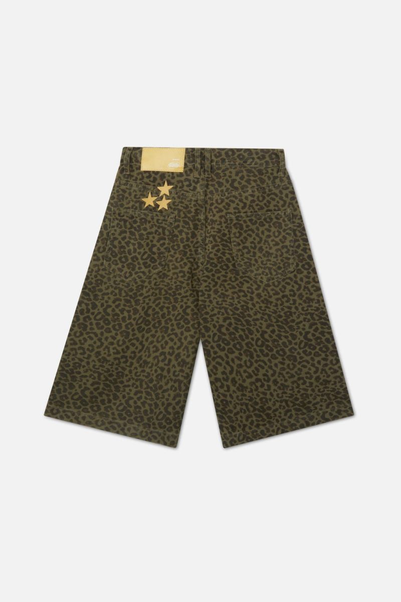 Scuffers Jumbo Shorts Green Leopard | US ZN140594Z1