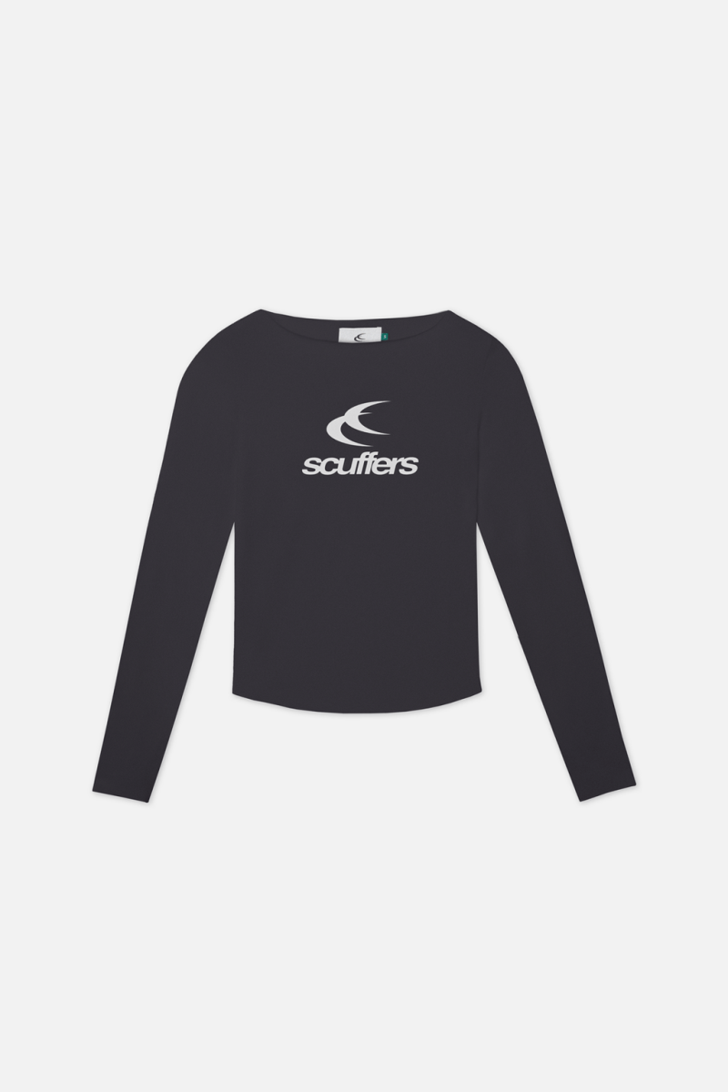 Scuffers Logo Long Sleeve Grey | US FG625332K3