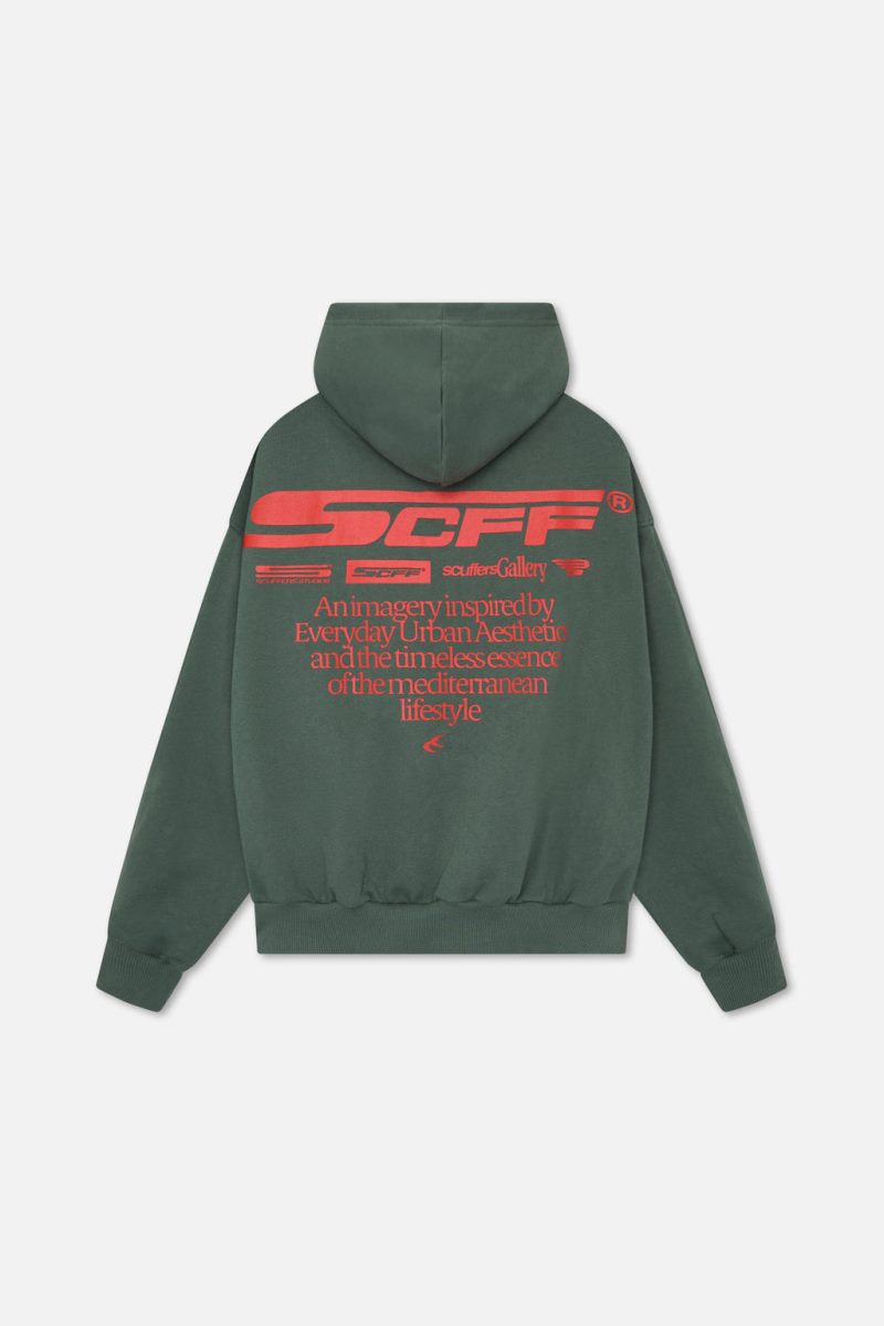 Scuffers Motor Studios Hoodie Green | US FW307580R2