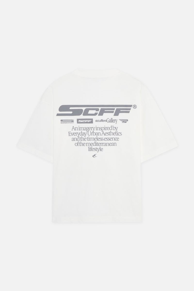 Scuffers Motor Studios T-Shirt Ecru | US GN477317S6