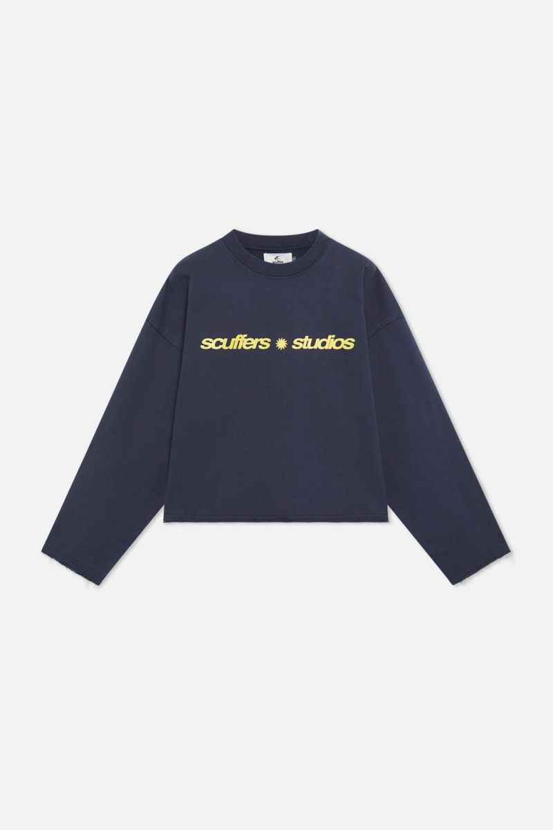 Scuffers Not Ibiza Sweatshirt Navy | US JN485158S8