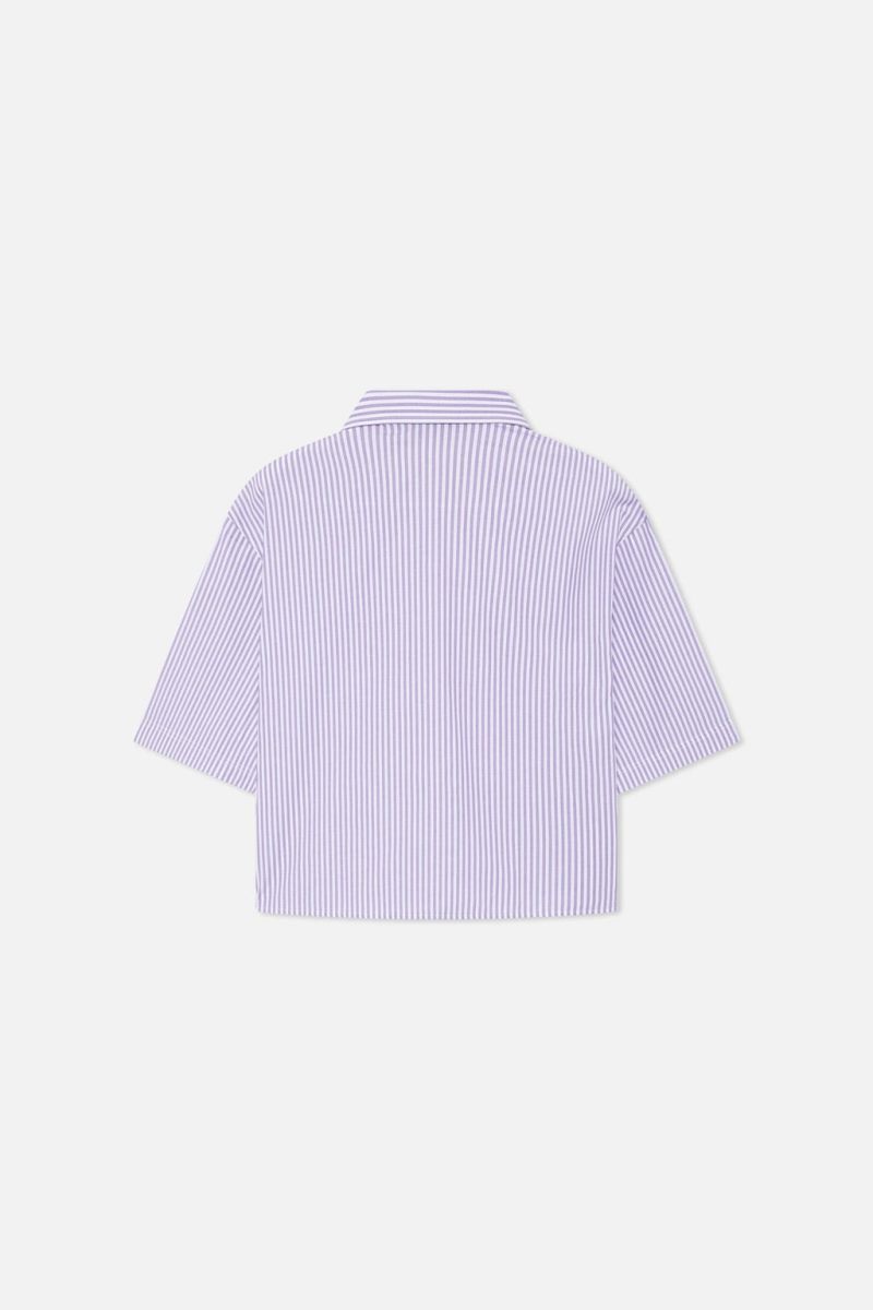 Scuffers Not LA Yet Striped Shirts Purple | US CN834443X4