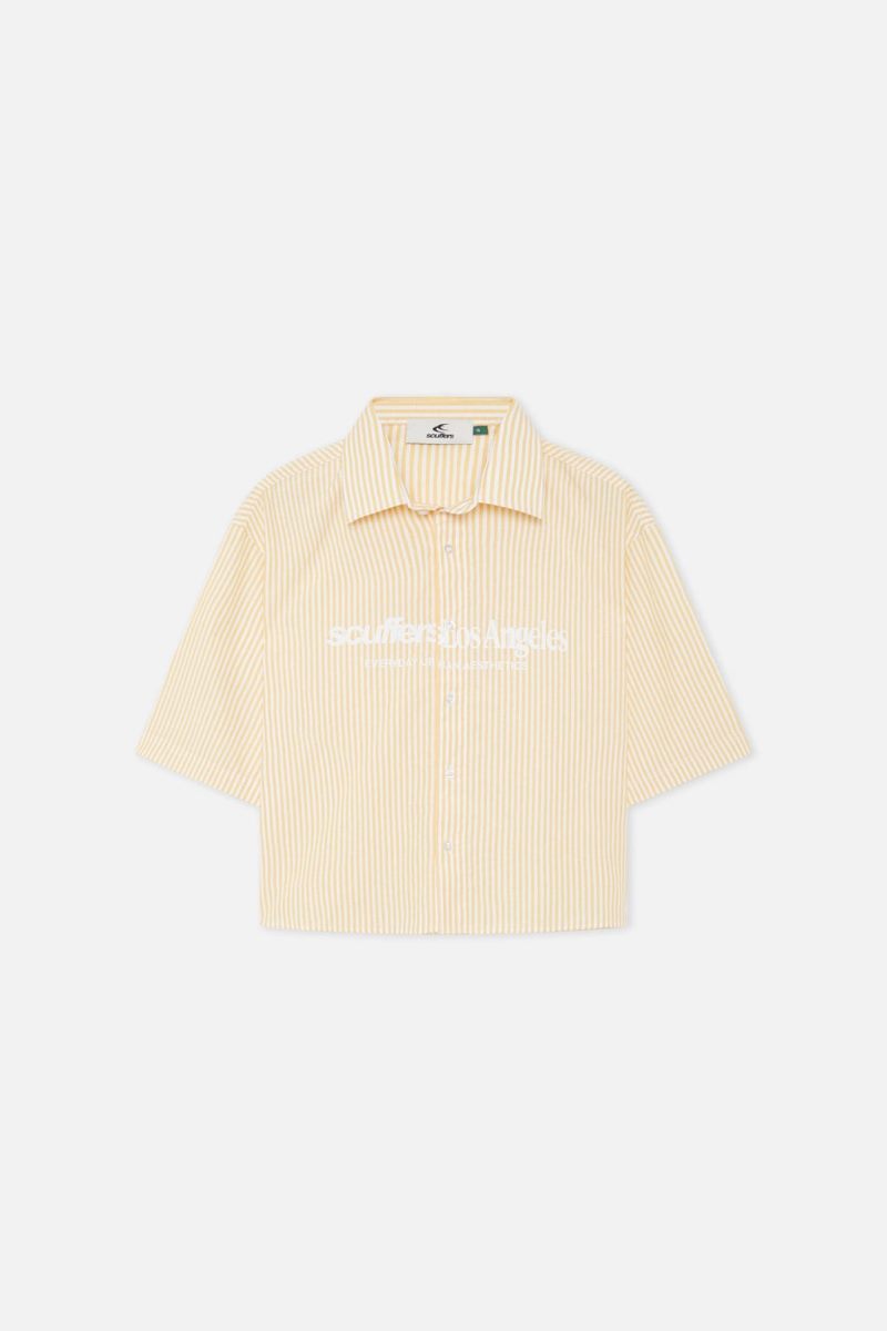 Scuffers Not LA Yet Striped Shirts Yellow | US WH767666X7