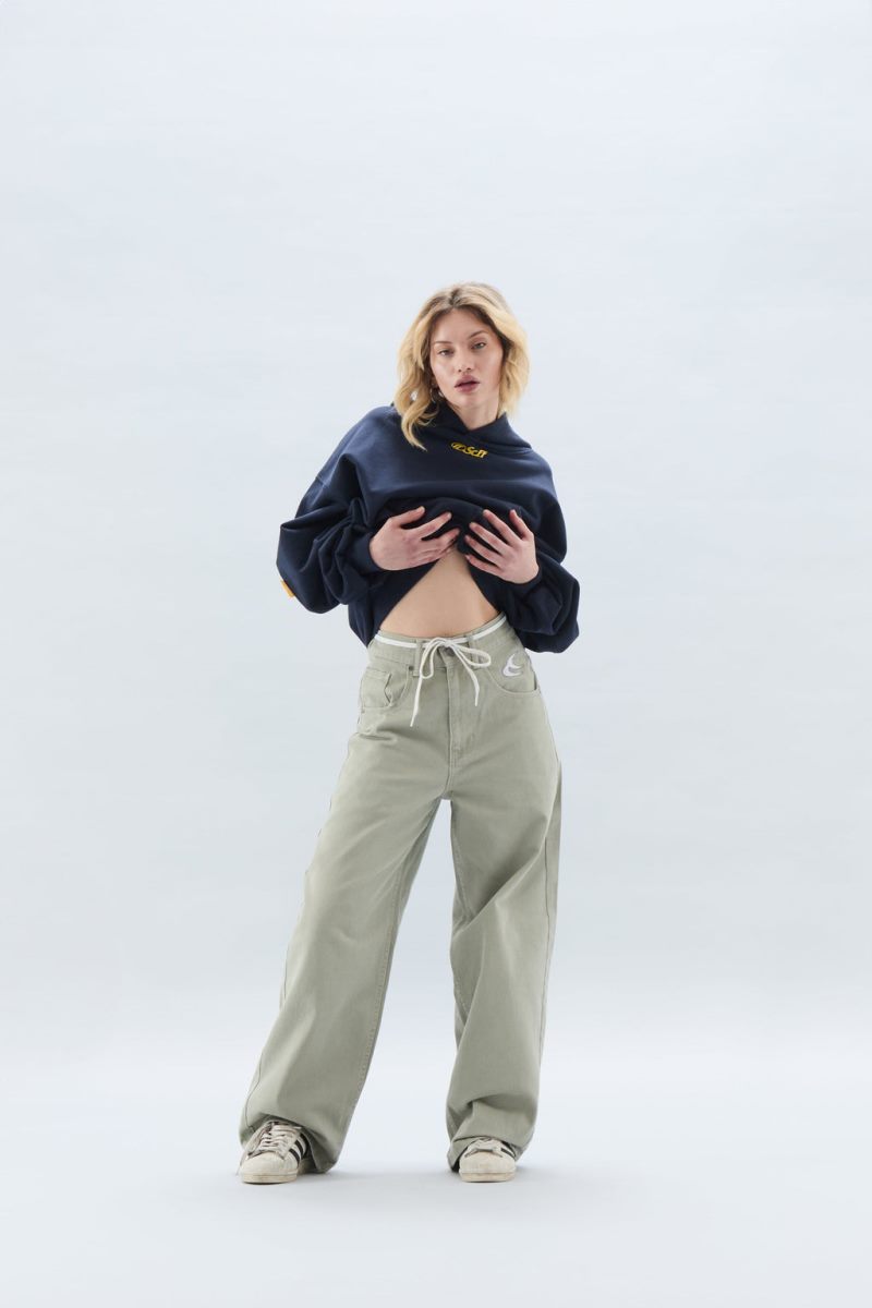 Scuffers Oversized Jeans Green | US WU194179Q8