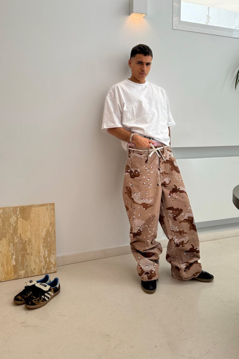 Scuffers Oversized Pants Brown Camo | US BM062536H0