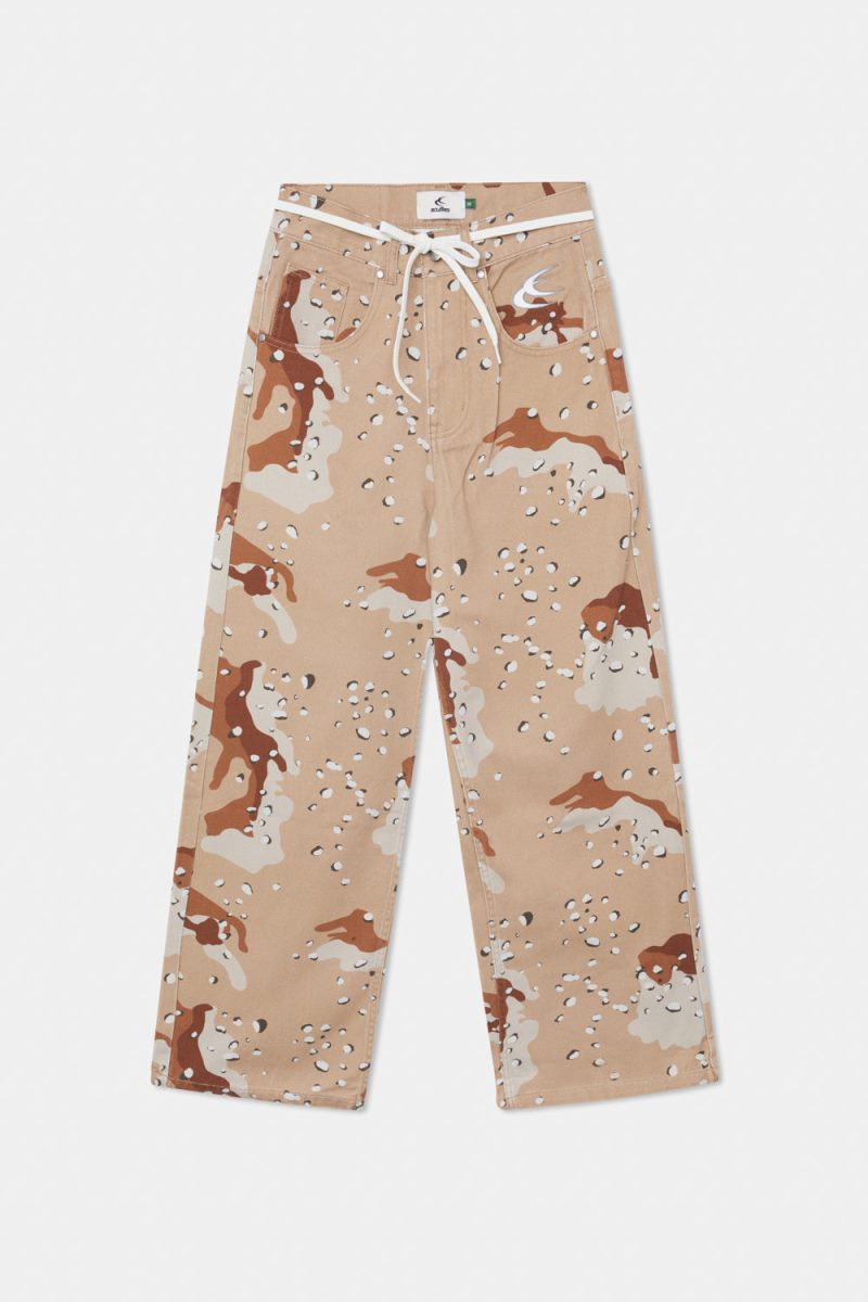 Scuffers Oversized Pants Brown Camo | US BM062536H0