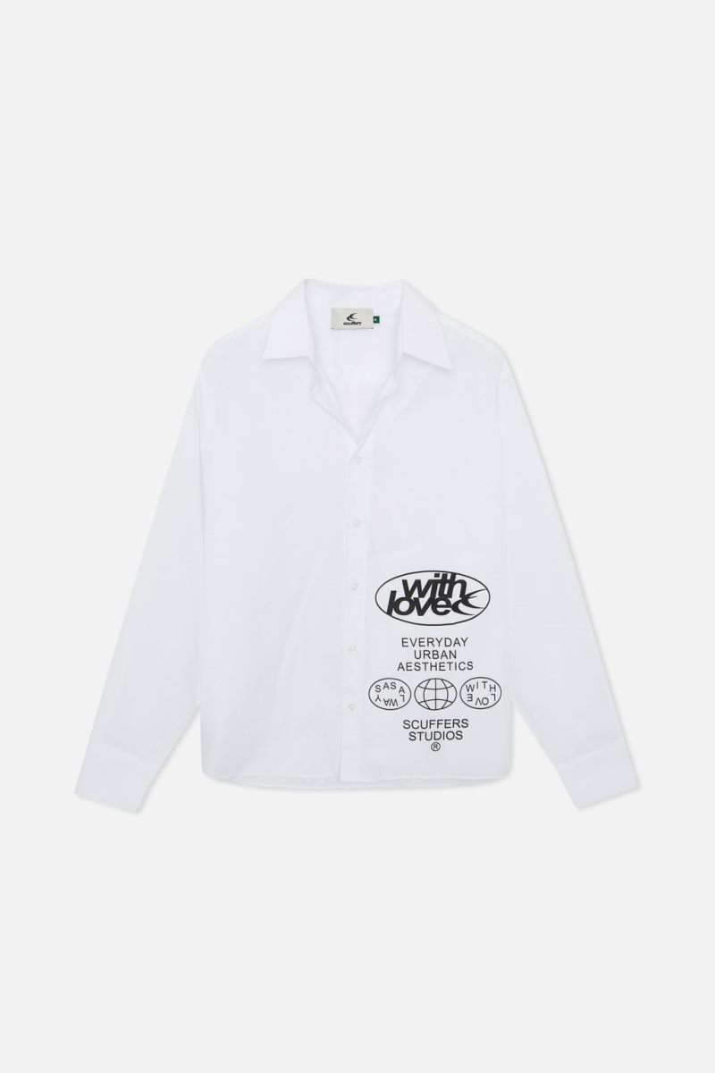 Scuffers Perfecto Shirts White | US KN061076P6