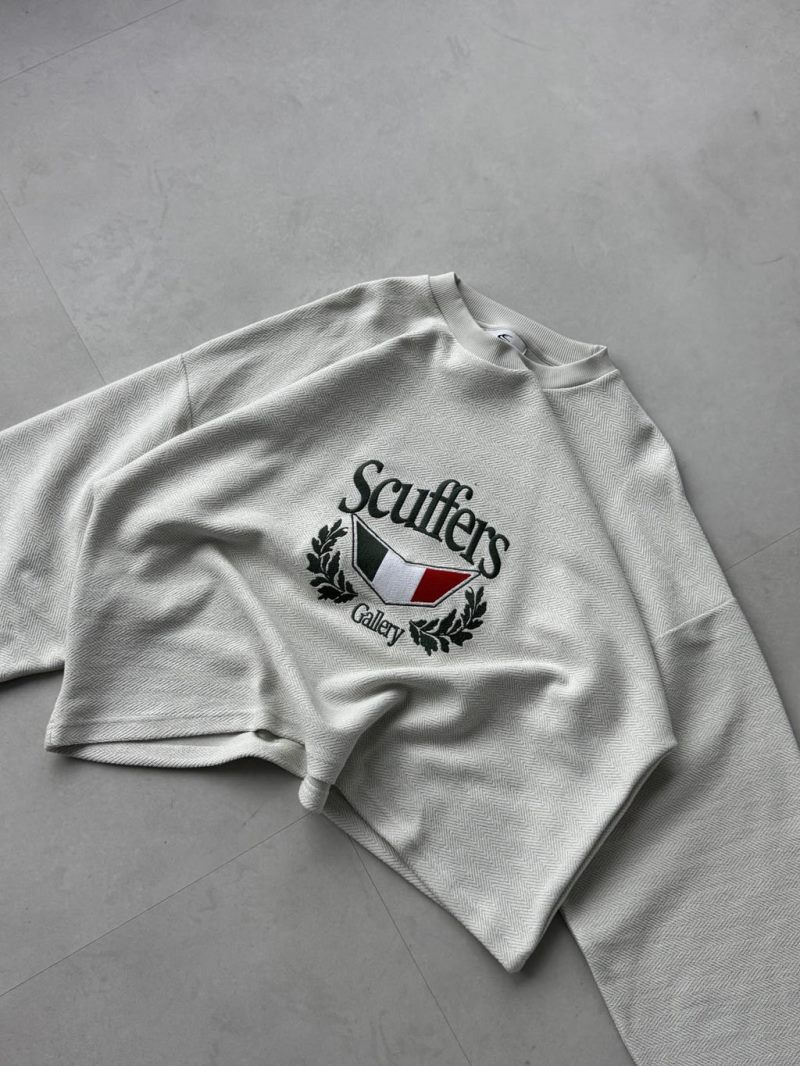 Scuffers Romeo Sweatshirt Ecru | US BU952845L3