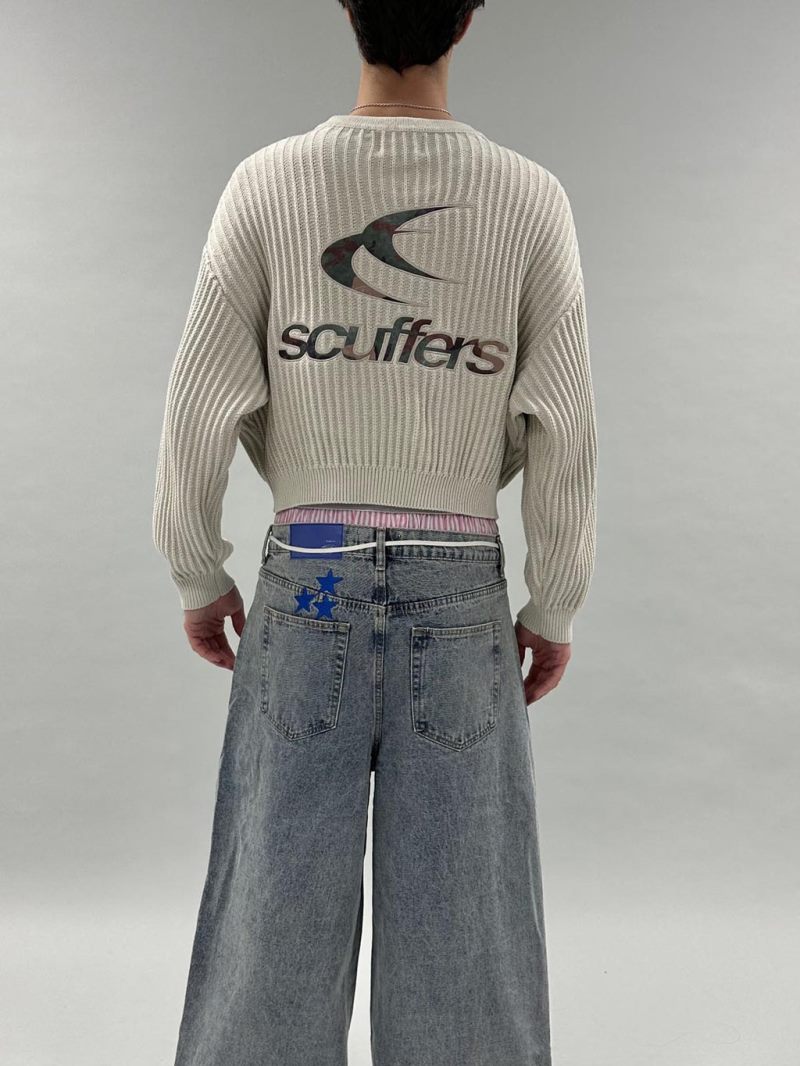 Scuffers Rookie Knit Sweater Ecru | US FH811021U1