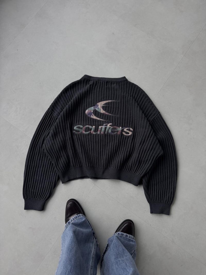 Scuffers Rookie Knit Sweater Grey | US OL935283P3