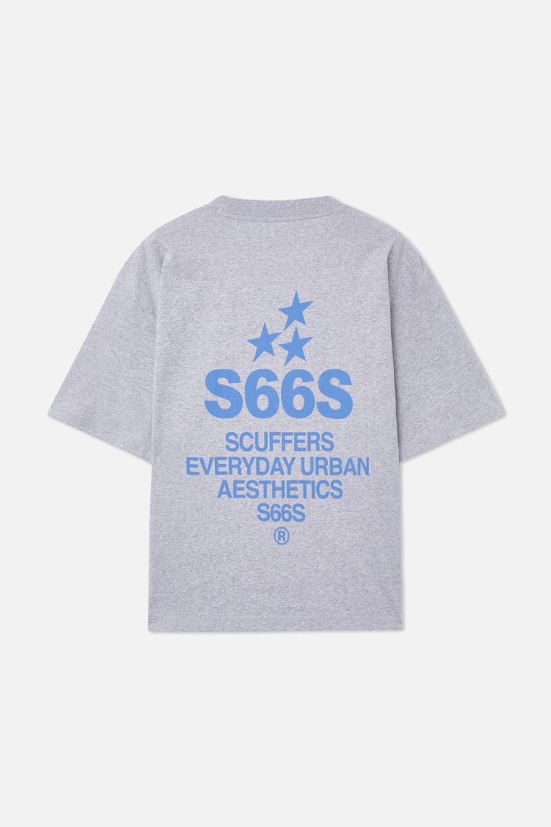 Scuffers SEAS T-Shirt Grey / Blue | US YU995049L6