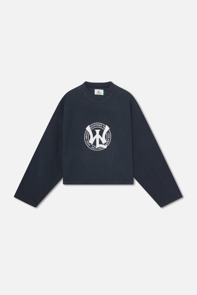 Scuffers SSS League Sweatshirt Dark Navy | US CO498049N1