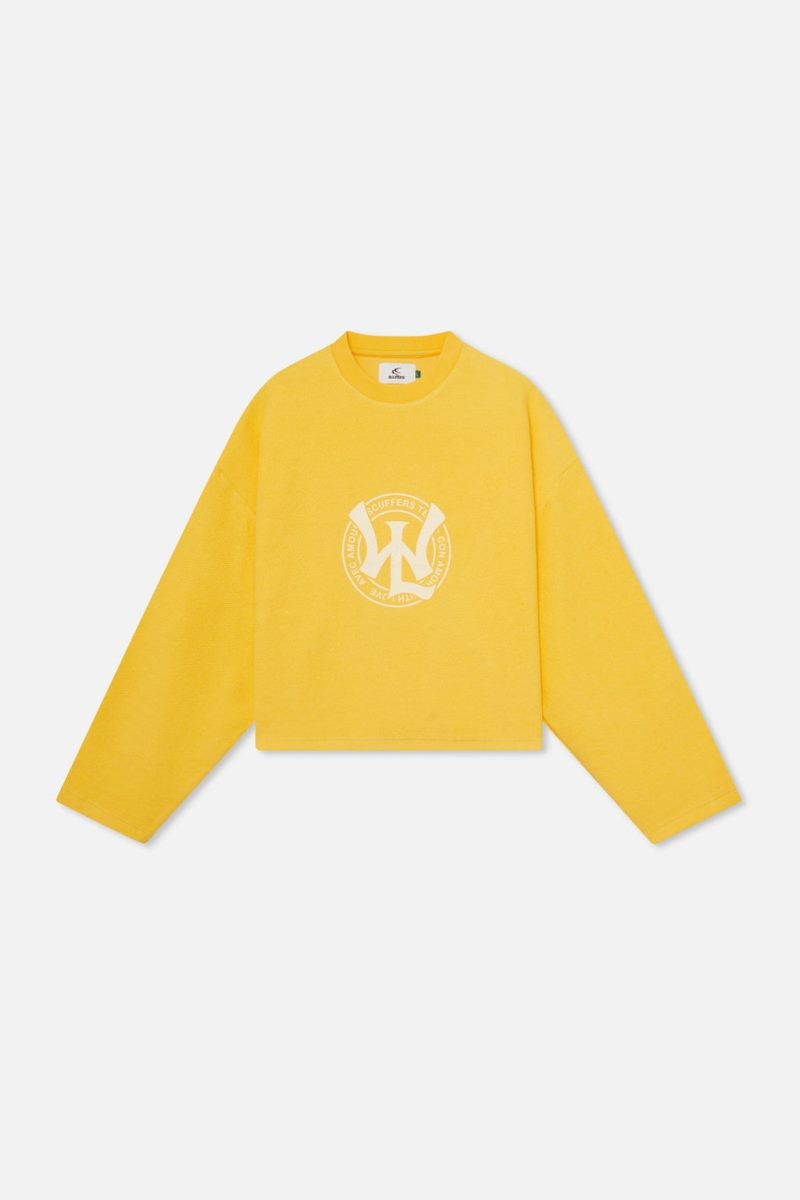 Scuffers SSS League Sweatshirt Yellow | US WA311301P1