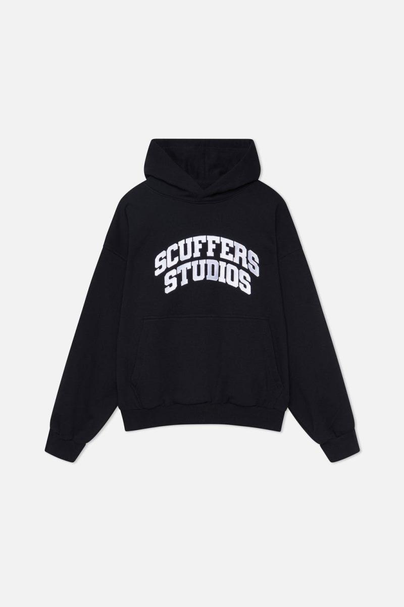 Scuffers Semi Hoodie Black | US XO324282X9