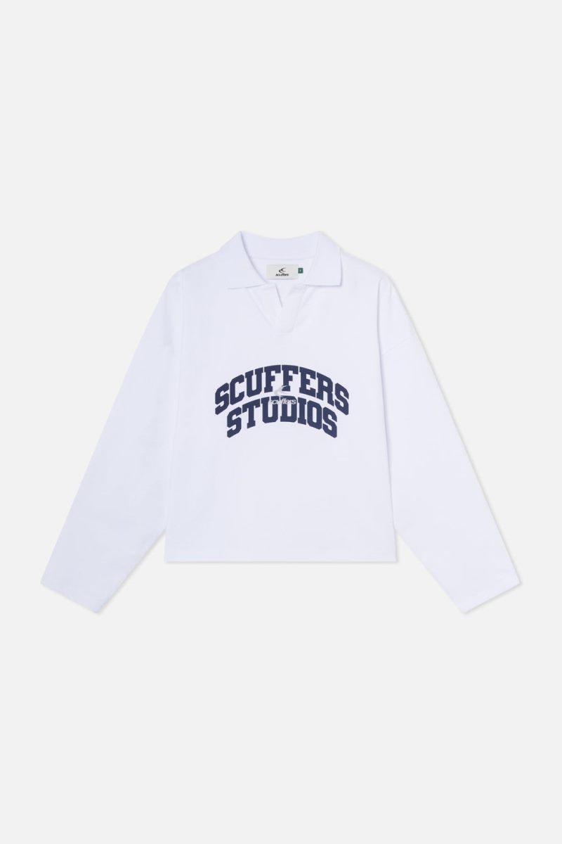 Scuffers Semi Polo Shirt White | US PV069776C5