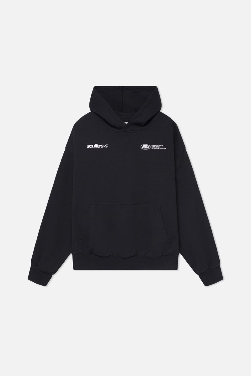 Scuffers Sign Hoodie Black | US JY451415H2