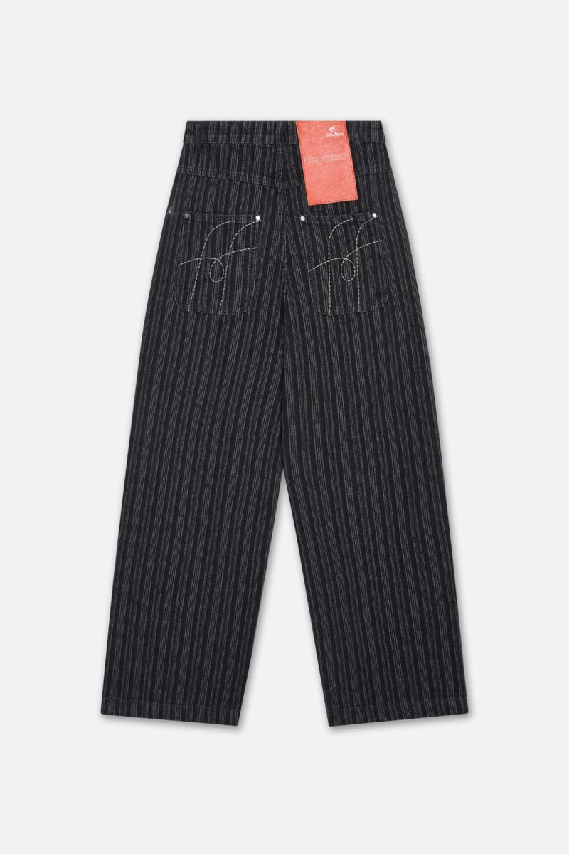 Scuffers Striped Denim Pants Black | US ON560506Z0