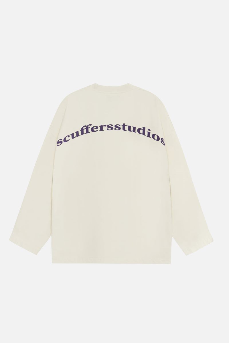 Scuffers Studios Sweatshirt Ecru | US DZ889438B4