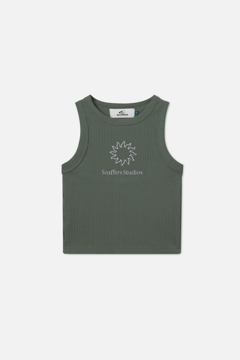 Scuffers Tarifa Tank Top Green | US KR350925P8