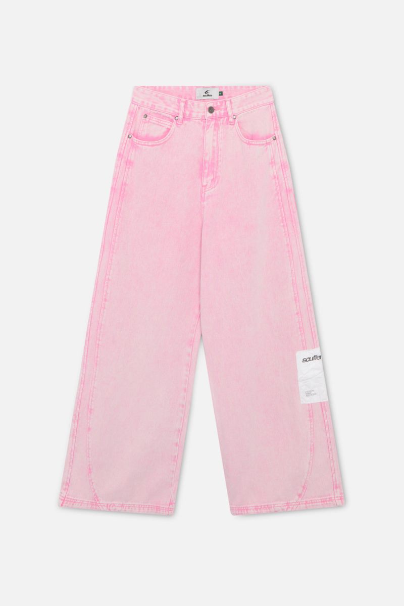 Scuffers Tech Denim Pants Pink | US LW298479O4