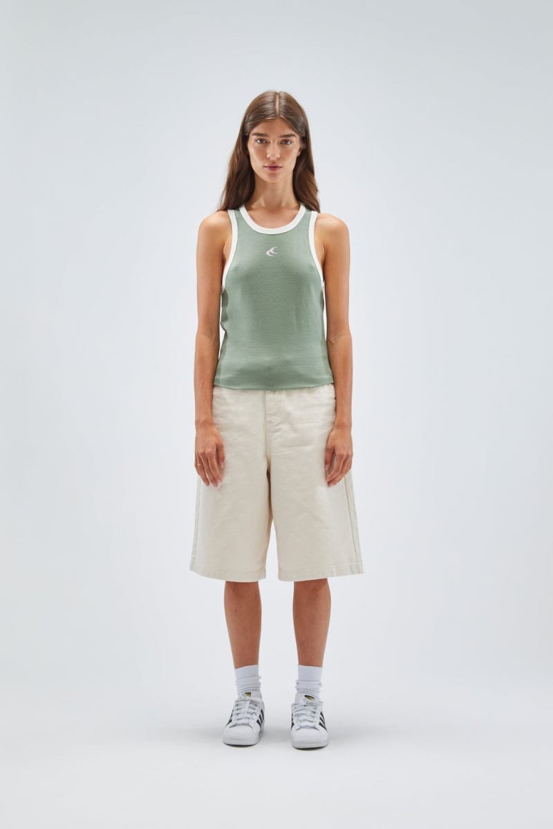 Scuffers Waffle SCFF Tank Top Green | US SG459165H0