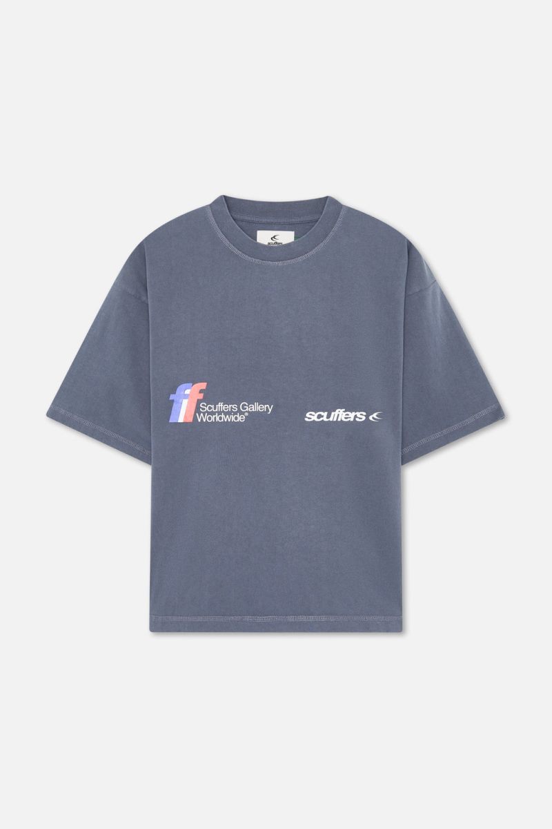 Scuffers Worldwide T-Shirt Navy | US ZI708620T0