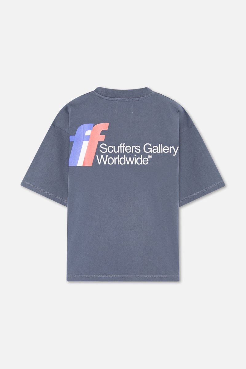 Scuffers Worldwide T-Shirt Navy | US ZI708620T0